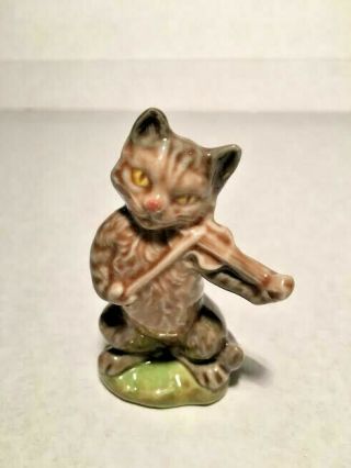 Large Vintage Wade Nursery Porcelain The Cat And The Fiddle Figure