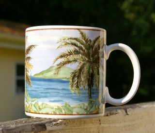 Palm Tree Beach Coffee Mug By Sakura Plantation Home Paul Brent Island Ocean Sea