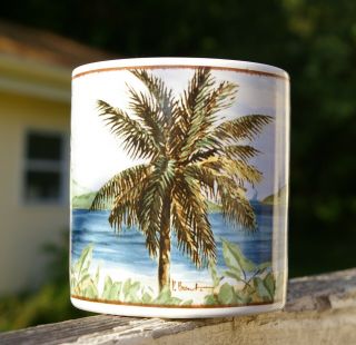Palm Tree Beach Coffee Mug by Sakura Plantation Home Paul Brent Island Ocean Sea 3