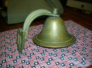Vintage Nautical Brass Ships Bell Marked U.  S.  Chesapeake Bay Tone Solid