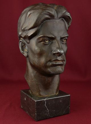 Russian Soviet Poet & Playwright Mayakovsky Bust Statue Ussr 1960s Sc Matveeva