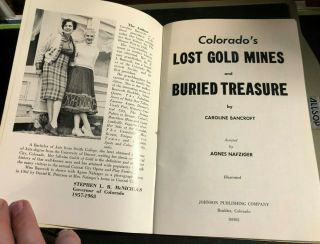 COLORADO ' S Lost Gold Mines and Buried Treasure 1970 Caroline Bancroft Map & Tale 3