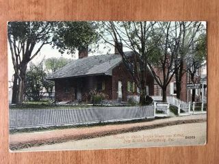 Rare Postcard Gettysburg Pa Jennie Wade House Museum Posted 1916 L & V Publ