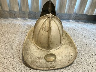 1930 Cairns Leather Presentation Battalion Chief Helmet Jersey City FD 3