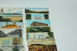 (90) Vintage Kentucky Postcards 1909 - 1970s Mammoth Cave Frankfort Lincoln 8