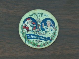 Campaign Pin Pinback Button Political Badge Election Santa Advertising 1.  5 "