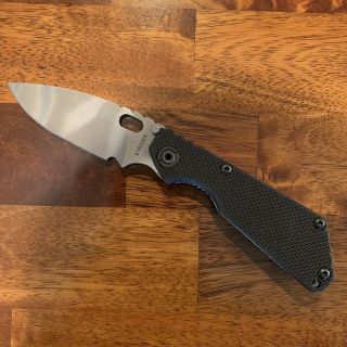 Strider Sng Black G - 10 Folding Knife 3.  5” Ghost Stripe,  S30v,  Stonewashed Blade