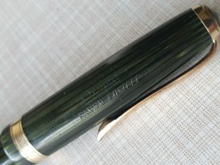 ⭐ Awesome FABER - CASTELL Green Osmia 883 Fountain pen Two - Tone Gold Nib 14k EF 5