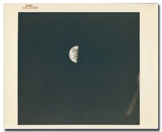 Apollo 8 Red Serial " A Kodak Paper " 8x10 Nasa Glossy " Earthrise " - 1d118