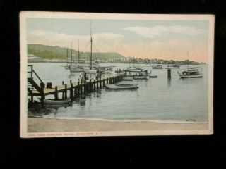 Highland Beach Nj Photo Postcard 1916 Colored Photo On The Dock Beach