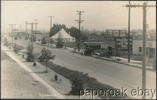Ca1910 Land Promotional Building Lynwood,  California Real Photo Postcard