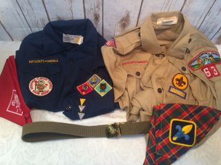 Vintage Boy Scouts Of America Shirts Bandanas Belt