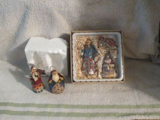 5 Jim Shore Heartwood Creek Collectables Ornaments Nativity & Santas