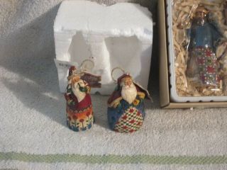 5 Jim Shore Heartwood Creek Collectables Ornaments Nativity & Santas 3