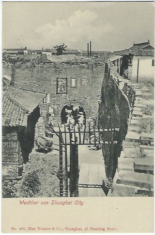 China 1900s Shanghai Westgate Postcard Undivided Back By Nossler