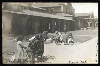 1915 Indian Women At Albuquerque Mexico Real Photo Postcard Rppc