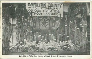 Syracuse,  Ks Wichita,  Kansas 1925 Postcard,  Wheat Show