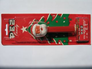 Vintage Santa Claus Pez Dispenser,  On Card