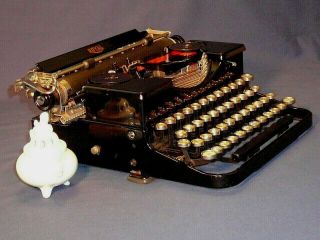 Royal Model O Portable Typewriter From 1933 All Glowing In Chrome And Black