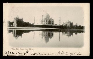 Dr Who 1905 India Taj Mahal View From The River Postcard C105118
