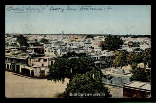 Dr Who 1905 India Delhi Aeriel View Postcard C105116