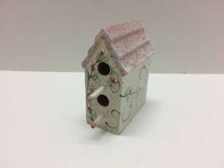 Hand Painted Miniature Decorative Small Birdhouse 2.  75 "