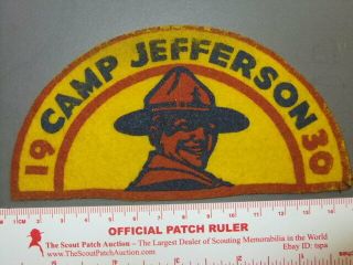 Boy Scout Camp Jefferson 1930 Felt Mt 9100x