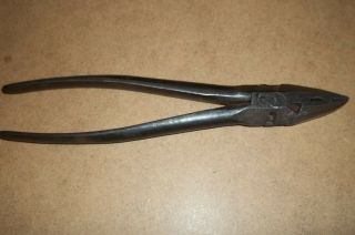 Vtg Early Rare Utica Wire - Cutting Fence Pliers Made To Order Pre " B177 " Cutters