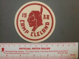 Boy Scout Camp Cleland 1938 Felt Wa 8869x