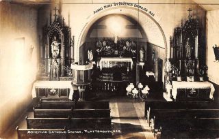 Plattsmouth Nebraska Interior Of Bohemian Catholic Church Real Photo Pc Zc548591
