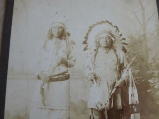 ALBUMEN 1896 Photograph Sioux Chiefs Stinking Bear Painted Horse Sepia 2