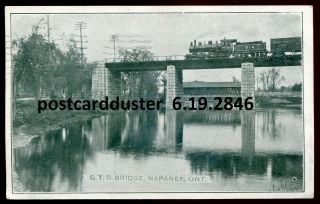 2846 - Napanee Ontario 1907 Gtr Railway Bridge.  Train By Atkinson Bros.
