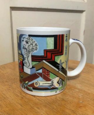 Vintage Chaleur Master Cubists Pablo Picasso D.  Burrows Coffee Tea Mug Rare