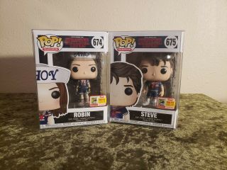 Funko Pop Sdcc Fundays 2018 Steve And Robin Stranger Things Scoops Ahoy Le1800
