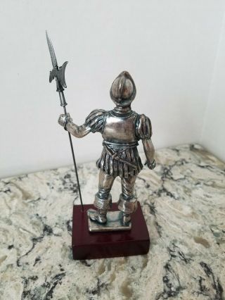 Spanish Conquistador Metal Statue with Sword 3