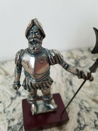 Spanish Conquistador Metal Statue with Sword 5