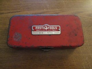 Vintage Proto Tools,  Tool Box No.  4795 Flying Lady Emblem.  Box Only