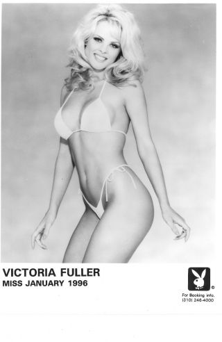 Playboy Playmate Victoria Fuller Portrait 8x10 B&w Body Shot Photo