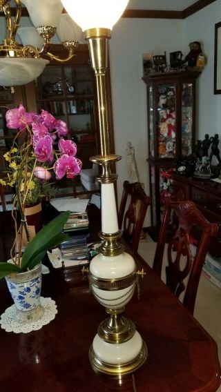 Vintage STIFFEL TORCHIERE Table Lamps &Original Diffuser 2