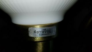 Vintage STIFFEL TORCHIERE Table Lamps &Original Diffuser 3