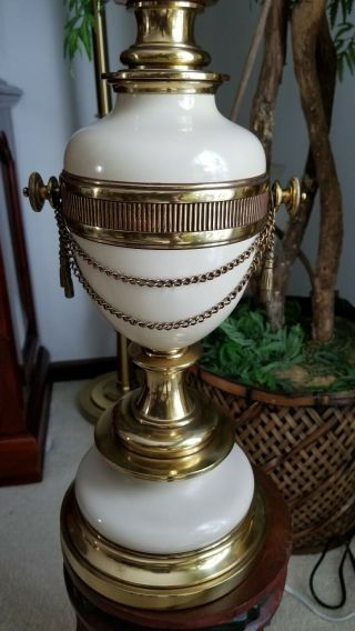 Vintage STIFFEL TORCHIERE Table Lamps &Original Diffuser 7