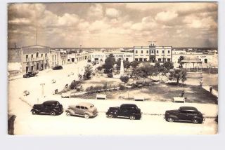 Rppc Postcard Foreign Mexico Tamaulipas Reynosa Partial View Of City Vintage Car