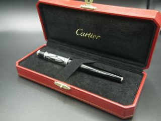 Cartier Diabolo Logo Limited Edition Platinum Fountain Pen In