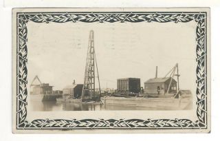Very Rare – 1909 Real Photo Postcard: Docks Of Jersey City,  Jersey