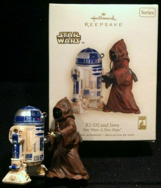 Hallmark Keepsake Ornament Rare Star Wars R2 - D2 And Jawa (2007)