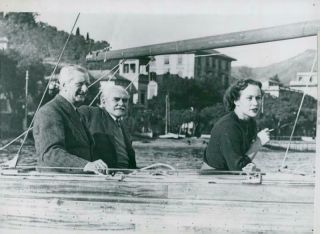 Miklós Horthy On A Boat Trip With His Daughter - In - Law And Former Former Minister