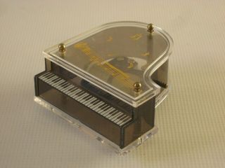Vintage Grand Piano Music Box Wind W/stop Sankyo Japan Music Box - " Feelings "