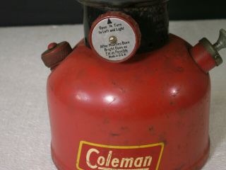 VTG USA COLEMAN RED 200A LANTERN 1952 CAMPING TENT LAMP 550 EMERGENCY LIGHT 2