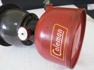 VTG USA COLEMAN RED 200A LANTERN 1952 CAMPING TENT LAMP 550 EMERGENCY LIGHT 5