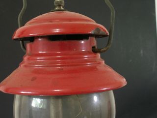 VTG USA COLEMAN RED 200A LANTERN 1952 CAMPING TENT LAMP 550 EMERGENCY LIGHT 6